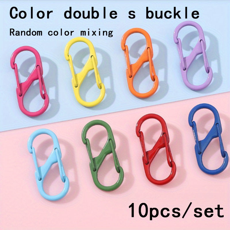 10pcs Double S Buckle Random Alloy Painted DIY Keychain Accessories
