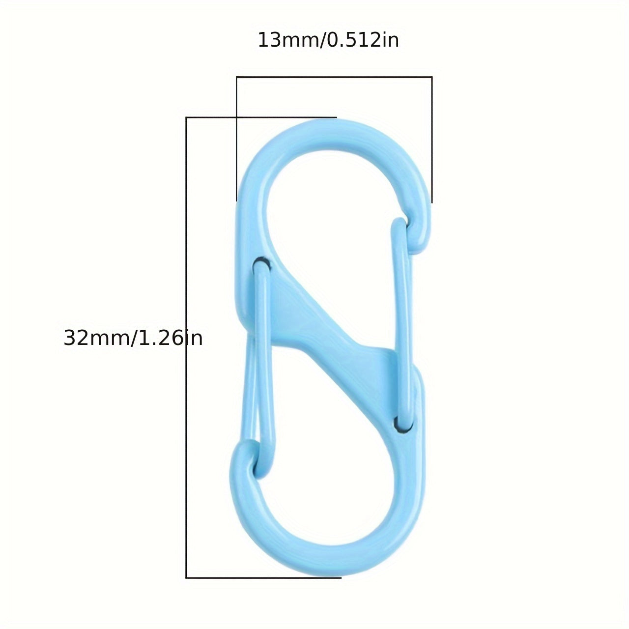10pcs Double S Buckle Random Alloy Painted DIY Keychain Accessories
