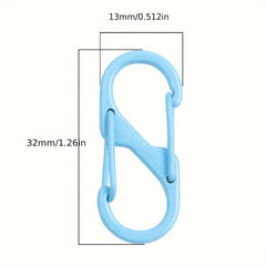 10pcs Double S Buckle Random Alloy Painted DIY Keychain Accessories
