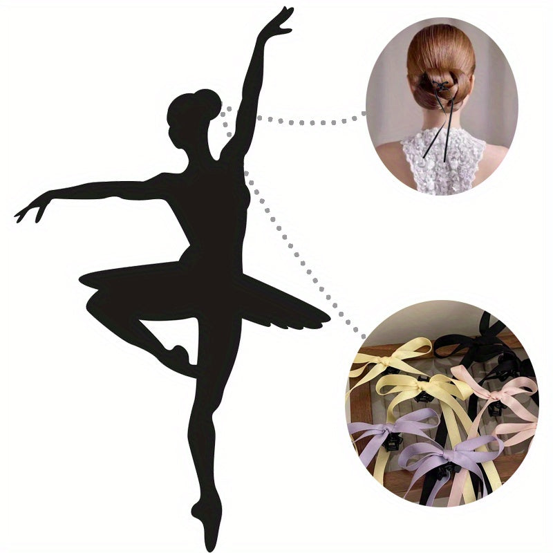 Ballet Hair Accessories Ribbon Bow Tie Hair Clip