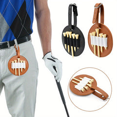 Outdoor Golf Stud Insert Bag Leather Waist Hanging Storage
