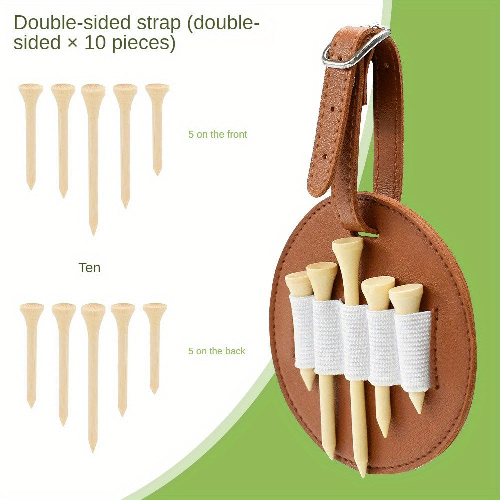Outdoor Golf Stud Insert Bag Leather Waist Hanging Storage