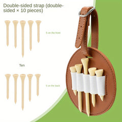 Outdoor Golf Stud Insert Bag Leather Waist Hanging Storage