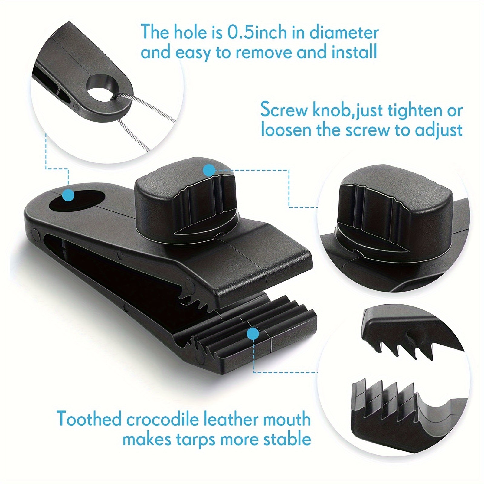 5pcs Heavy Duty Tarp Clip Awning Lock Clips