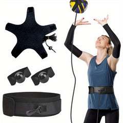 Volleyball Aid Training Equipment Elastic Self Training Waist Belt & Ball Pouch
