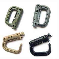 10pcs 25mm Webbing D Ring Grimlock Steel Lock Spring Hook