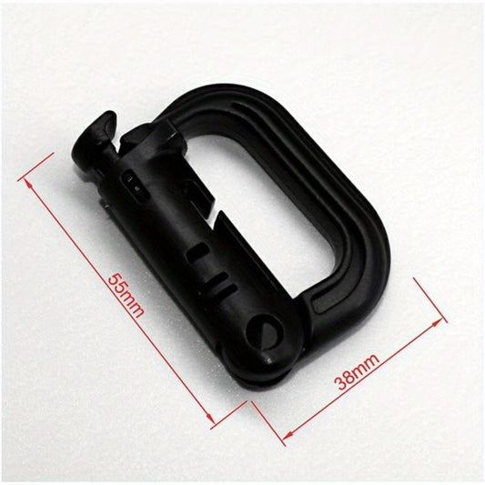 10pcs 25mm Webbing D Ring Grimlock Steel Lock Spring Hook