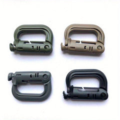 10pcs 25mm Webbing D Ring Grimlock Steel Lock Spring Hook