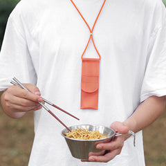 1pc Outdoor Camping Tableware Set with Storage Bag