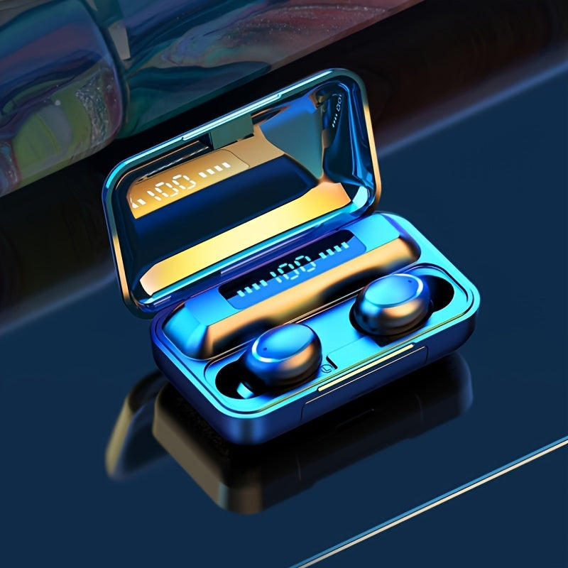 Wireless Earphones w/ Charging Bin & Digital Display