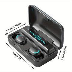 Wireless Earphones w/ Charging Bin & Digital Display