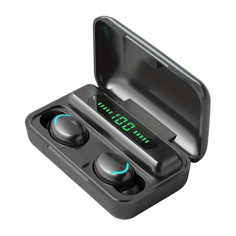 Wireless Earphones w/ Charging Bin & Digital Display