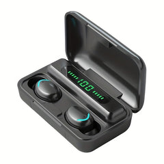 Wireless Earphones w/ Charging Bin & Digital Display