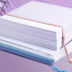 5pcs Transparent File Bag Plastic PVC Zipper Waterproof Storage