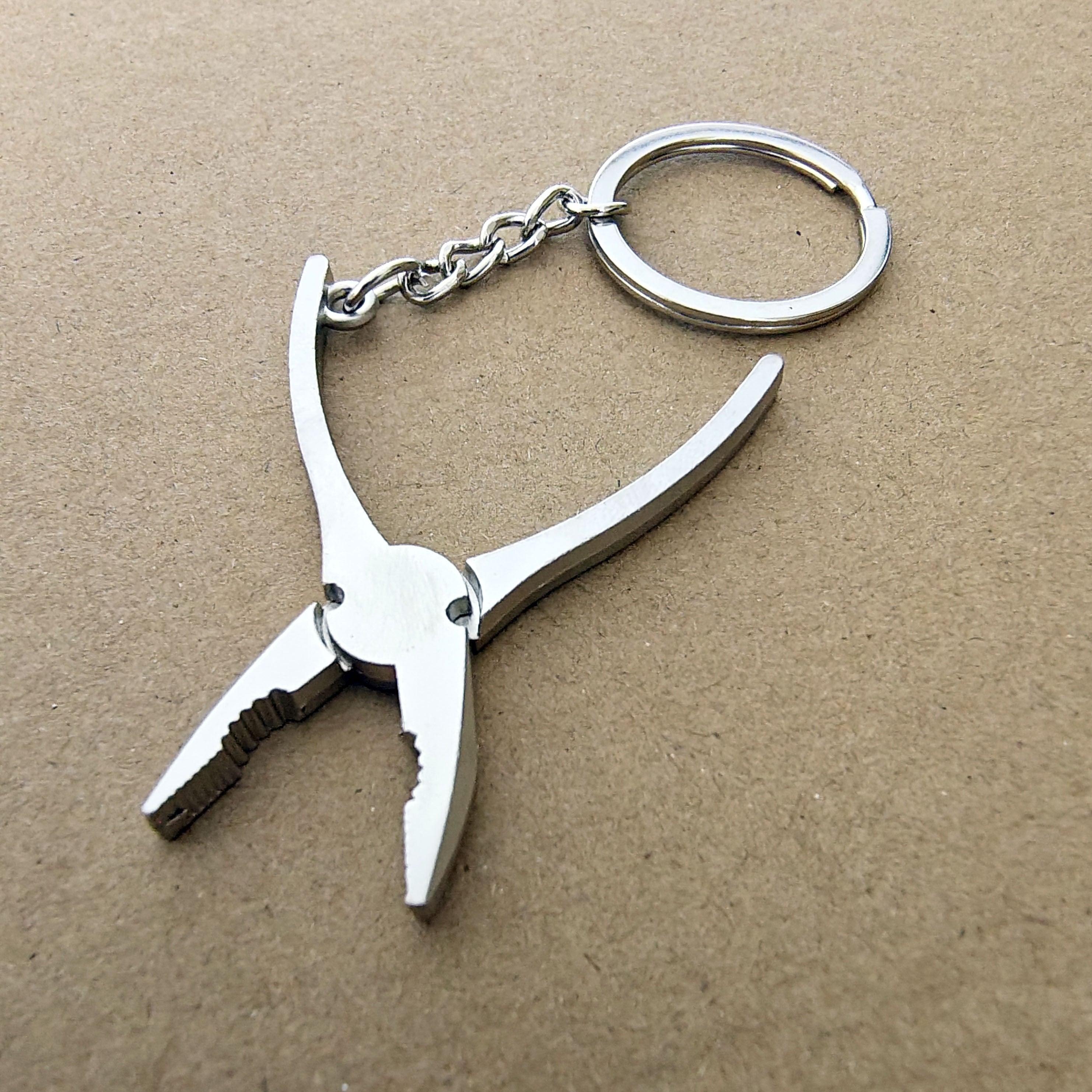 Metal Pliers Tool Keychain for Men Creative Pendant