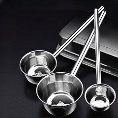 2pcs Stainless Steel Water Ladle Long Handle Water Spoon for Camping
