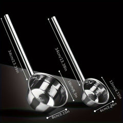 2pcs Stainless Steel Water Ladle Long Handle Water Spoon for Camping
