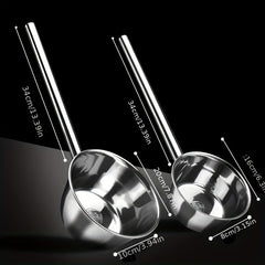 2pcs Stainless Steel Water Ladle Long Handle Water Spoon for Camping
