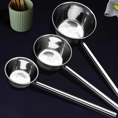 2pcs Stainless Steel Water Ladle Long Handle Water Spoon for Camping