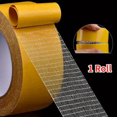 Strong Fixation Double Sided Cloth Base Tape Translucent Mesh Waterproof Carpet