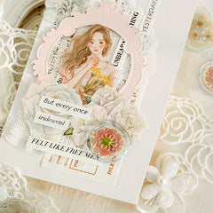 Hot Stamp Stickers Dried Flower Plant Fresh Flower Seal Stickers Notebook