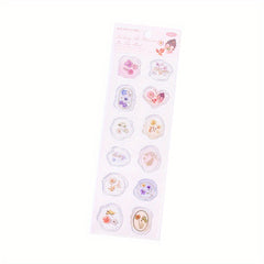 Hot Stamp Stickers Dried Flower Plant Fresh Flower Seal Stickers Notebook