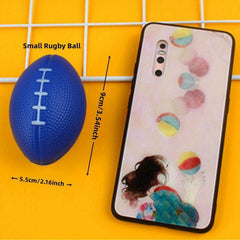 1pc Mini Rugby Ball PU Rugby Stress Ball Random