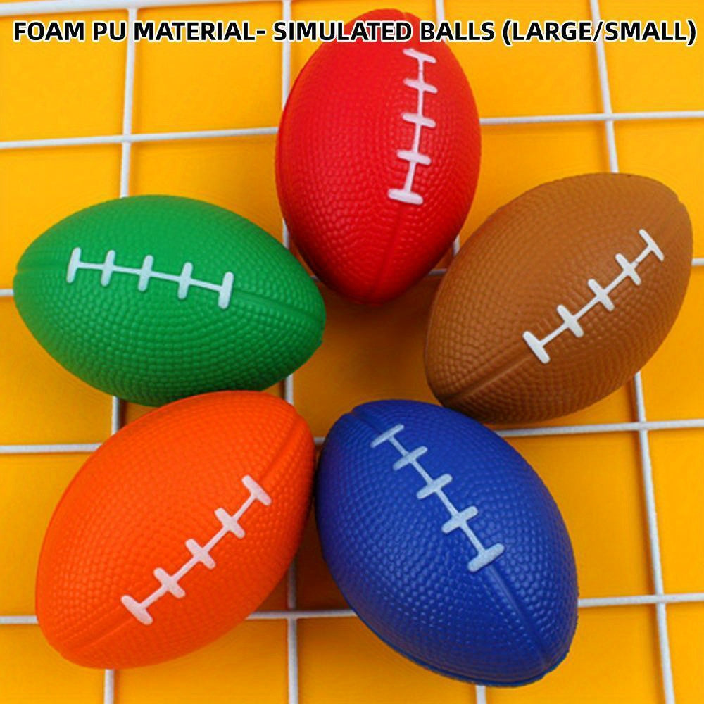 1pc Mini Rugby Ball PU Rugby Stress Ball Random