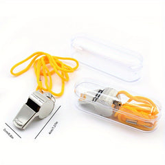 Metal Referee Whistle With Lanyard