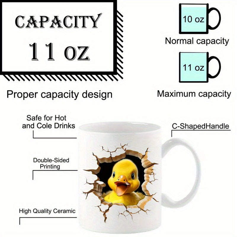 Creative Wall Broken Duckling 3D Coffee Cup 11 Oz
