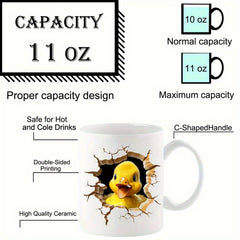 Creative Wall Broken Duckling 3D Coffee Cup 11 Oz