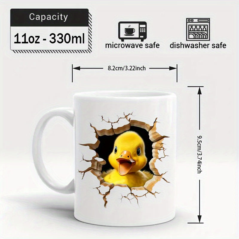 Creative Wall Broken Duckling 3D Coffee Cup 11 Oz