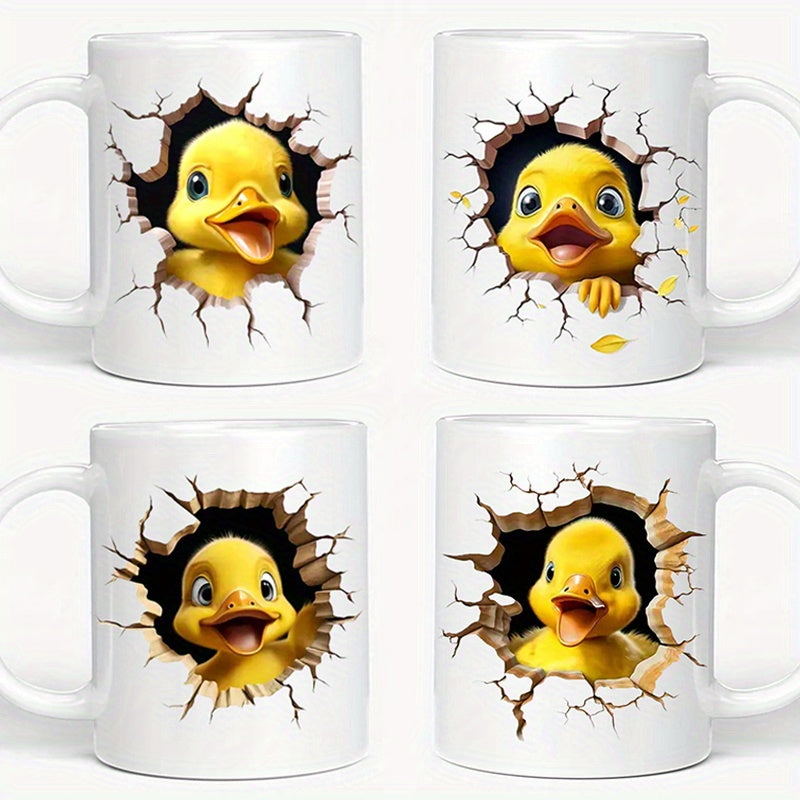 Creative Wall Broken Duckling 3D Coffee Cup 11 Oz