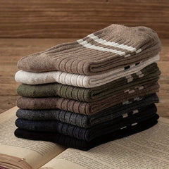 Men's Striped Crew Socks Breathable Casual Outdoor Comfortable Unisex Socks