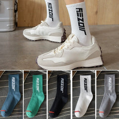 Men's Novelty Letter Crew Socks Breathable Comfy Casual Unisex Socks