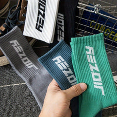 Men's Novelty Letter Crew Socks Breathable Comfy Casual Unisex Socks