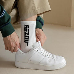 Men's Novelty Letter Crew Socks Breathable Comfy Casual Unisex Socks