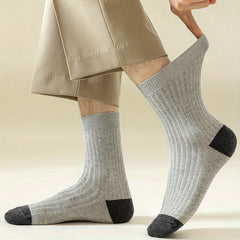 Men's Block Crew Socks Breathable Casual Unisex Socks