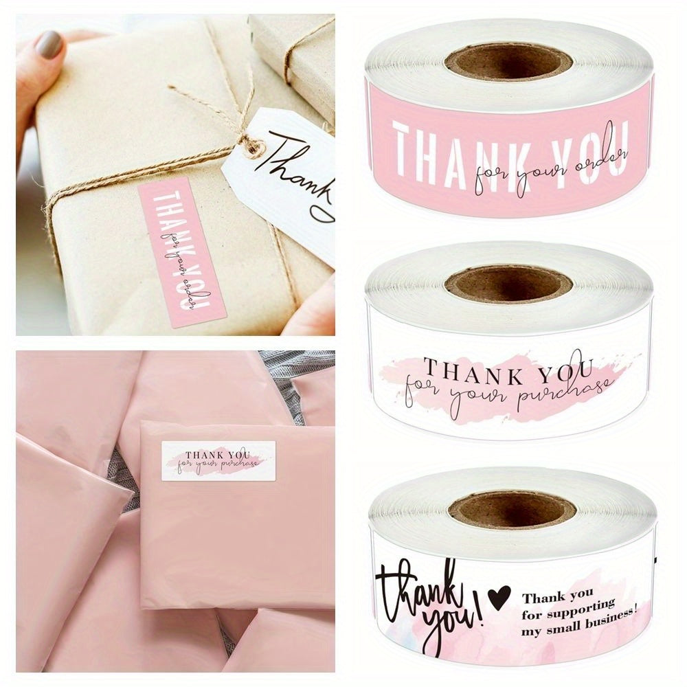 3 Rolls Thank You Stickers Sealing Labels Party Supplies