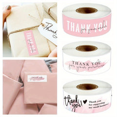 3 Rolls Thank You Stickers Sealing Labels Party Supplies