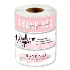 3 Rolls Thank You Stickers Sealing Labels Party Supplies