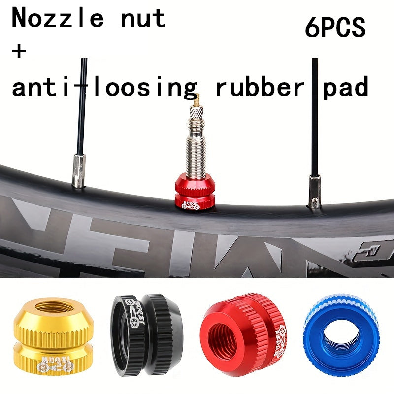 6pcs Nozzle Nut Rubber Pad For Fixed Mountain Road Bike