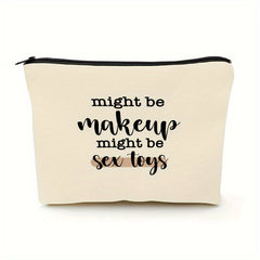 Funny Makeup Bag Gift For Women, Zipper Cosmetic Pouch