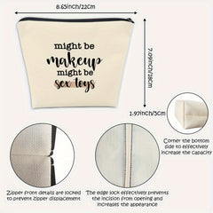 Funny Makeup Bag Gift For Women, Zipper Cosmetic Pouch