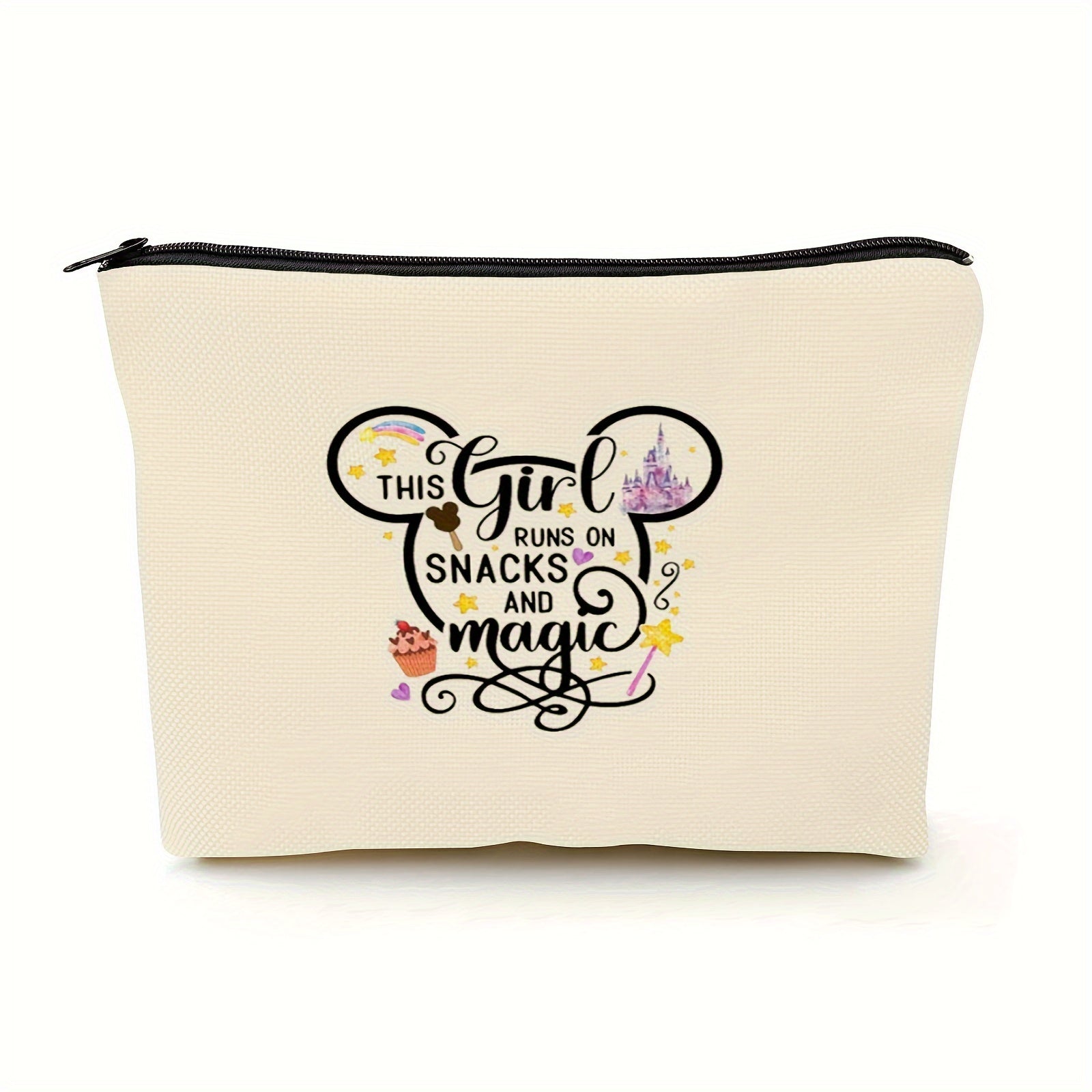 Girl Running Snack Cosmetic Bag Funny Anime Travel Toiletry Bag Anime Gift