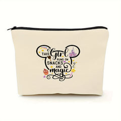Girl Running Snack Cosmetic Bag Funny Anime Travel Toiletry Bag Anime Gift