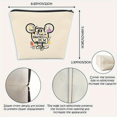 Girl Running Snack Cosmetic Bag Funny Anime Travel Toiletry Bag Anime Gift