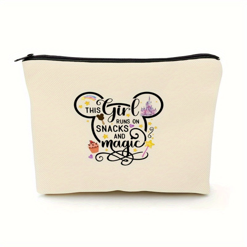 Girl Running Snack Cosmetic Bag Funny Anime Travel Toiletry Bag Anime Gift