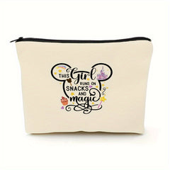 Girl Running Snack Cosmetic Bag Funny Anime Travel Toiletry Bag Anime Gift