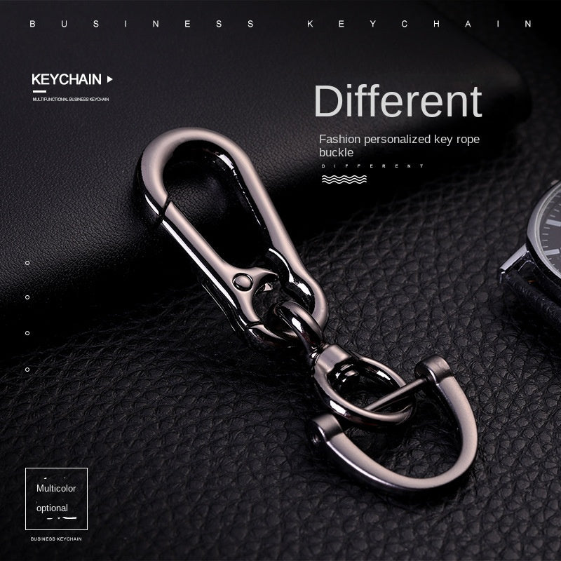Metal Car Key Chain with Carabiner Clip D-Ring Holder